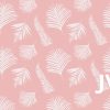 Monogram Palm Personalised Beach Towel, Gifts Pink