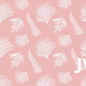 Monogram Palm Personalised Beach Towel, Gifts Pink