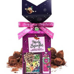 Monty Bojangles Christmas Town Choccy Scoffy Cocoa Dusted Truffles Tip Top Gift 130g