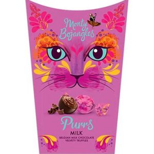 Monty Bojangles Purrs Gift Box - Rain Forest Alliance Belgian Milk Chocolate Truffle Balls 200g
