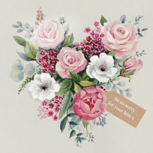 Moonpig Bouquet Of Flowers Sorry For Your Loss Card