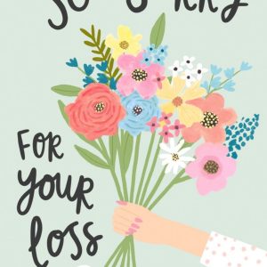 Moonpig Bouquet Of Flowers Sorry For Your Loss Card