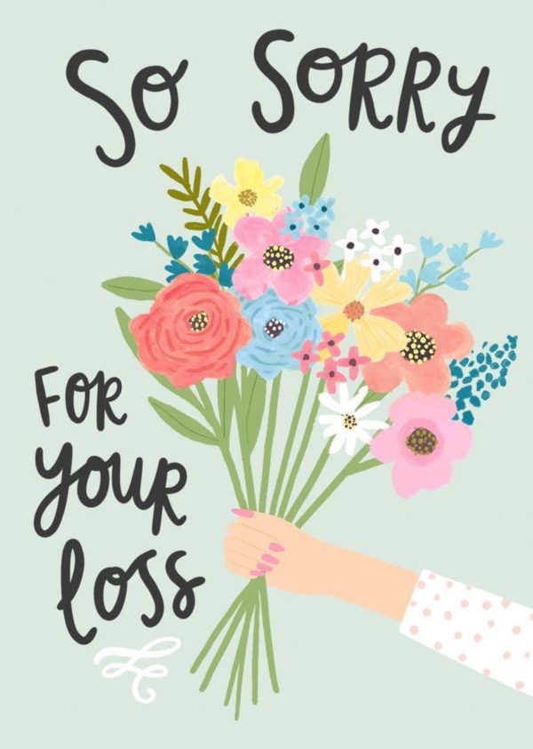 Moonpig Bouquet Of Flowers Sorry For Your Loss Card