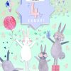 Moonpig Bunnies, Confetti And Gifts Personalised Happy 4th Birthday Card