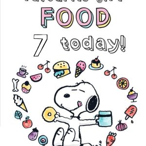Moonpig Cute Peanuts Snoopy Happy Favourite Gift Food Birthday Card