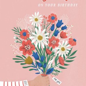 Moonpig Floral Bouquet Amazing Wife Birthday Card