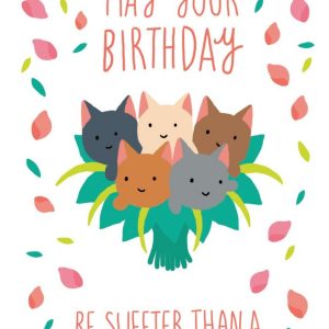 Moonpig Funny Birthday Card - A Bouquet Of Kittens