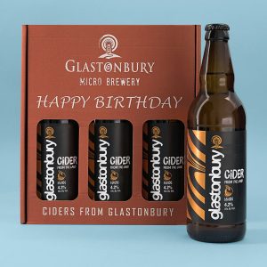 Moonpig Glastonbury Happy Birthday Cider Gift Set 3X500Ml