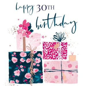 Moonpig Hotchpotch Illustrated Patterned Gift Boxes Step Mum Birthday Card