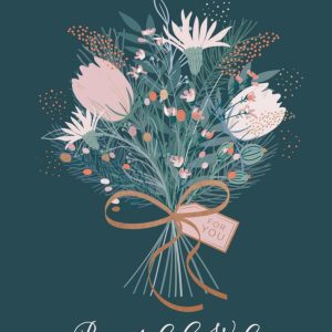 Moonpig Illustrated Flower Bouquet Beautiful Wife Birthday Card