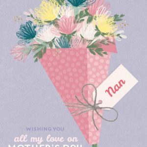 Moonpig Illustrated Flower Bouquet To My Nan Mother's Day Card