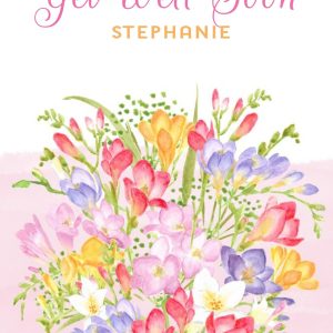 Moonpig Illustration Of A Bouquet Of Flowers Get Well Soon Card