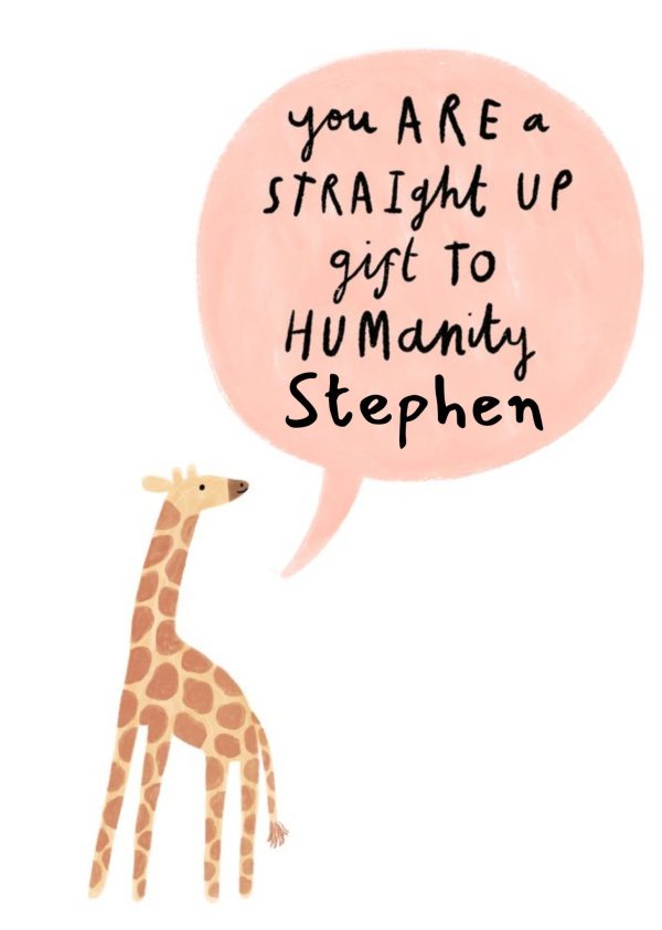 Moonpig Illustrative Gift To Humanity Birthday Card