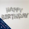 Moonpig Letterbox Happy Birthday Silver Script Balloon