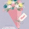 Moonpig Multi-Coloured Flower Bouquet Happy Birthday Mum Card