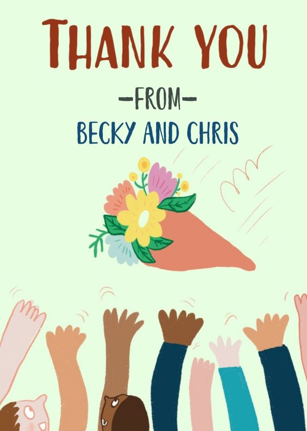 Moonpig Thank You Wedding Bouquet Card
