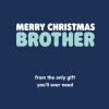 Moonpig Typographical Merry Christmas Brother From The Only Gift Youll Ever Need