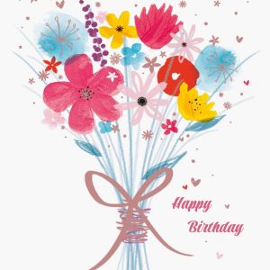 Moonpig Watercolour Flower Bouquet Personalised Birthday Card - Sister In Law