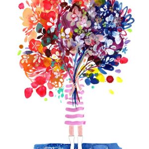 Moonpig Woman Flower Bouquet Thank You Card