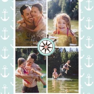 Nautical Summer Personalised Beach Towel, Gifts Light Blue