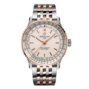 Navitimer Automatic 41mm Mens Watch Silver Stainless Steel And 18k Rose Gold