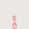 Neon Eat Sign Personalised Tea Towel, Gifts Gray