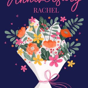 Okey Dokey Design Happy Anniversary Bouquet Of Flowers Anniversary Card