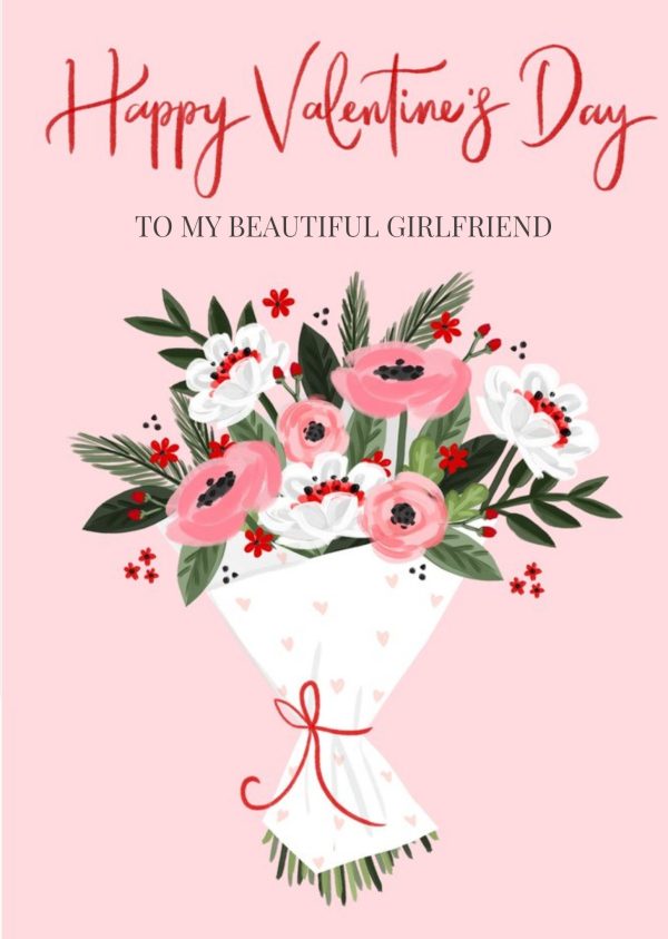 Okey Dokey Design Okey Dokey Bouquet Happy Valentine's Day Card
