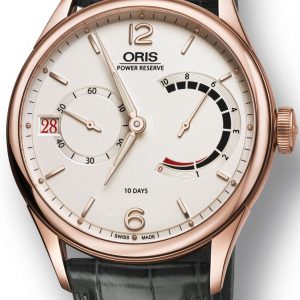 Oris Watch Artelier Calibre 111 Rose Gold Leather - Silver