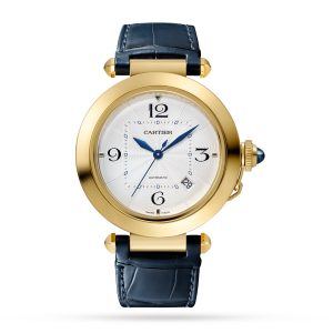 Pasha De Cartier Watch 41mm, Automatic Movement, Yellow Gold, 2 Interchangeable Leather Straps