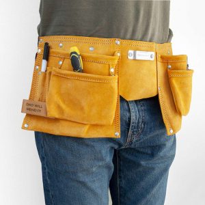 Personalised 11 Pocket Leather Tool Belt - Personalised Birthday Gift - A Handy Tool Belt For The Handyman