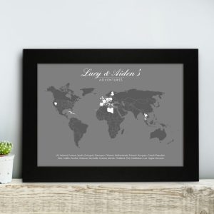 Personalised Adventures Poster, A3 - A Fantastic Gift For Anyone Who's Ever Travelled Abroad