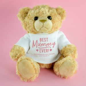 Personalised Best Mum Ever Teddy Bear - Keepsake Gift for Mummy