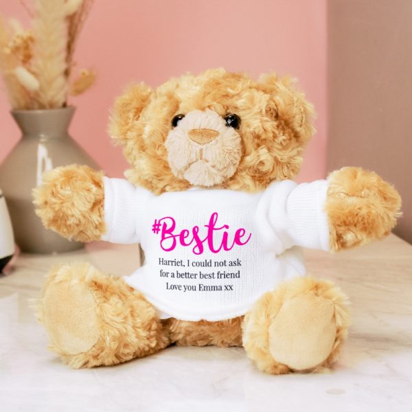 Personalised Bestie Teddy Bear - Perfect Cute Bear Gift for Friends