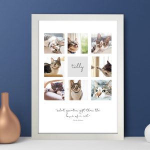 Personalised Cat Multi Photo And Quote Print - Personalised Gifts - Multi-Photo Print For Cat Lovers