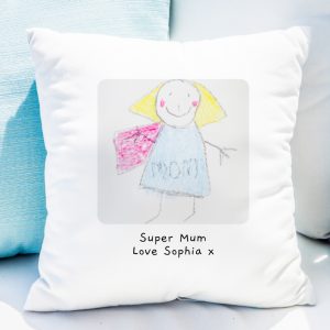 Personalised Childrens Drawing Photo Upload Cushion - Celebrate Your Child's Imagination And Give A Gift That's As Special And Unique As They Are