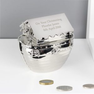 Personalised Children's Noah's Art Money Box - Ideal New Baby Gift