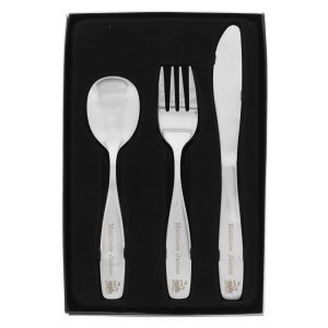 Personalised Children's Train Cutlery Set - 3 Piece Keepsake Gift