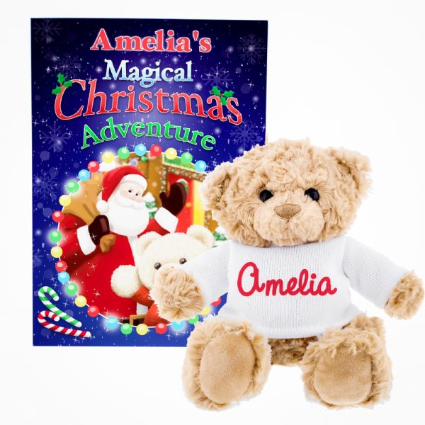 Personalised Christmas Story Book - Personalised Gifts - Join This Festive Teddy On A Magical Adventure, Engaging And Easy To Read