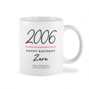 Personalised Classy 18th Birthday Year Mug - Personalised 18th Birthday Gifts - A Sophisticated Mug For The Classy 18-Year-Old