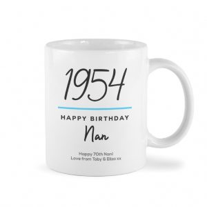 Personalised Classy 70th Birthday Year Mug - Personalised 70th Birthday Gift - For The 70-Year-Olds With A Bit Of Old School Class