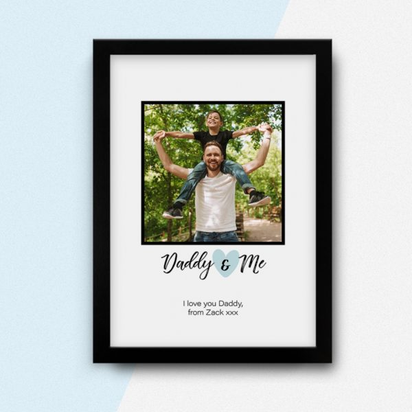 Personalised Daddy & Me Photo Print - Personalised Gifts - A Wonderful Gift For Dad To Brighten His Days