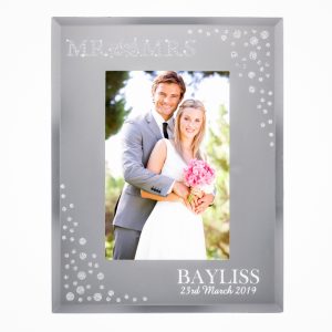 Personalised Diamante Mr And Mrs Frame - Personalised Wedding Gifts - The Perfect Keepsake To Wrap Up For A Couple On Their Wedding Day