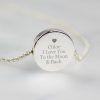 Personalised Disc Necklace In Silver - Disc Necklace Says Whatever You Want It To, Thoughtful Gift For Mums, Girlfriends, Wives Or Sisters