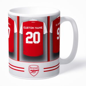 Personalised Dressing Room Mugs (Arsenal FC) - Personalised Gift - The Ultimate Must Have Gift For Any Football Fan With This Officially Licensed Mug