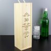 Personalised Elegant Number Wooden Wine Bottle Box - Personalised Anniversary Gifts - Wine Box Case; The Perfect Way To Give Your Wine
