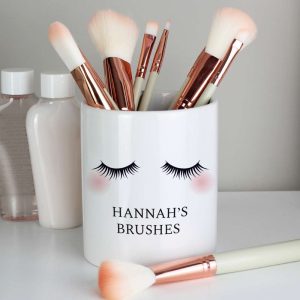 Personalised Eyelashes Ceramic Storage Pot - Classy Gift for Girls