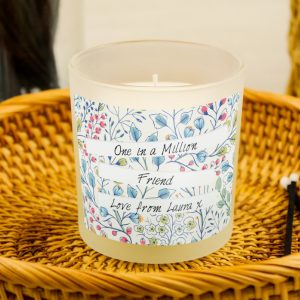 Personalised Floral Thinking Of You Gifts | Botanical Scented Candle Jar