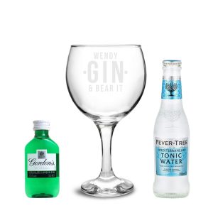 Personalised Gin & Bear It Gin Gift Set