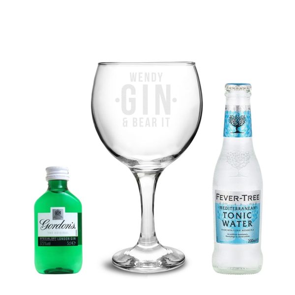 Personalised Gin & Bear It Gin Gift Set